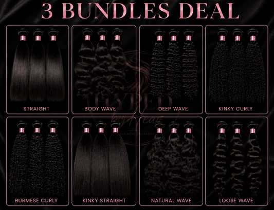 3 Bundle Deal (Natural Color Texture Collection) (10-36 Inches)(8 Textures)