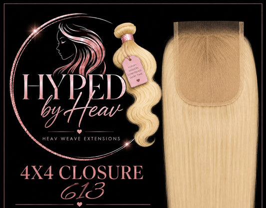 4x4 Closure (613) (12-20 Inch T| 14-20 HD)(2 Options)(3 Textures)