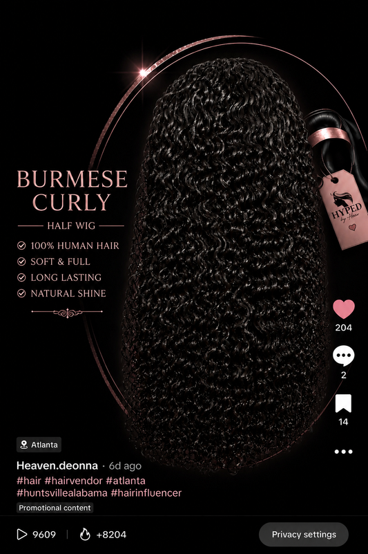Burmese Curly Half Wig (12-30 inch)