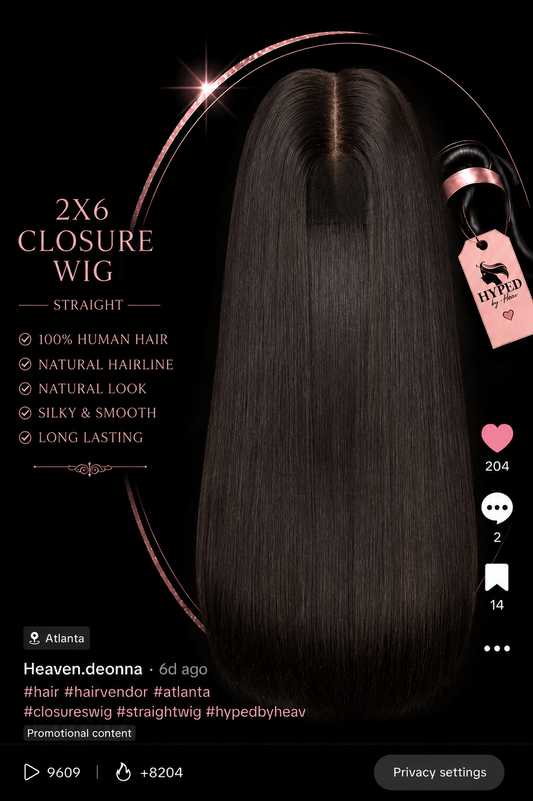 2x6 Straight HD Lace Frontal Wig (12-30 inch)