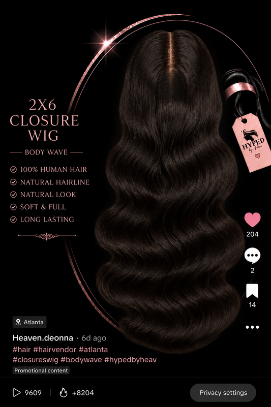 2x6 Body Wave HD Lace Frontal Wig (12-30 inch)