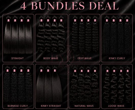 4 Bundle Deal (Natural Color Texture Collection) (18-36 Inches)(8 Textures)
