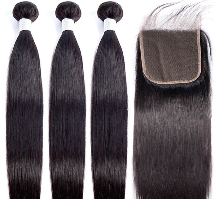 5x5 HD Closure Deal with 3 bundles(straight)